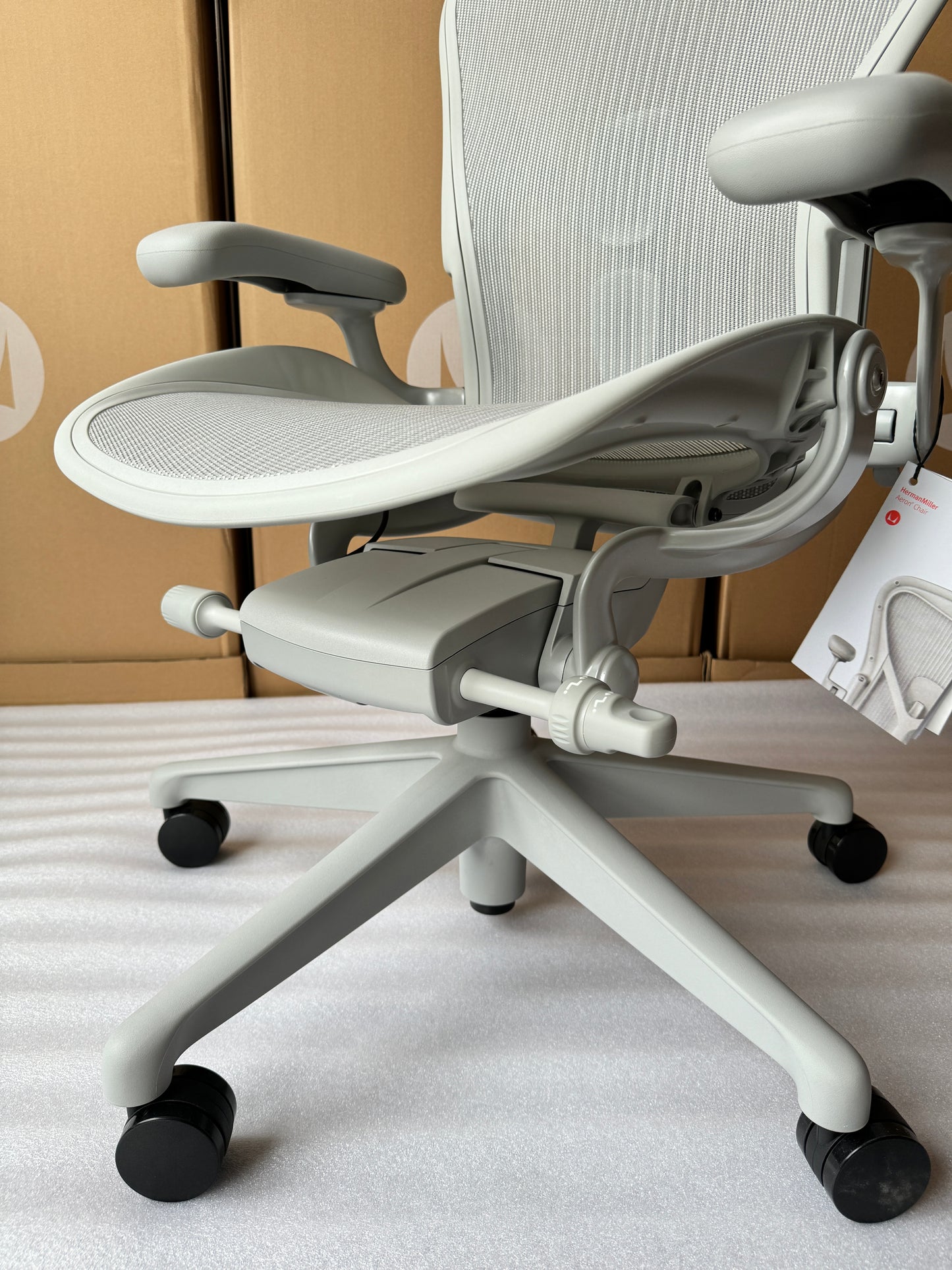 Herman Miller Aeron Chair - Mineral Plastic Base (1 Year Warranty)