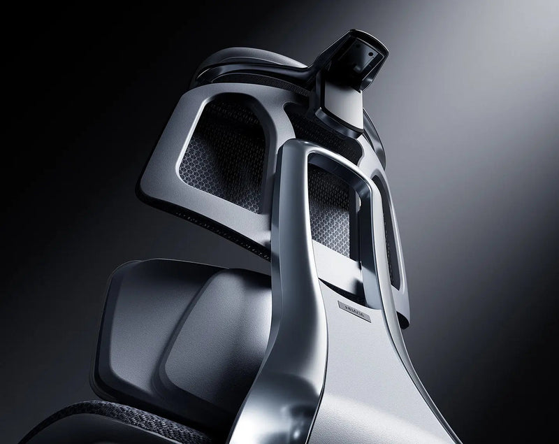 Close-up of the HBADA X7 reinforced aluminium alloy back spine