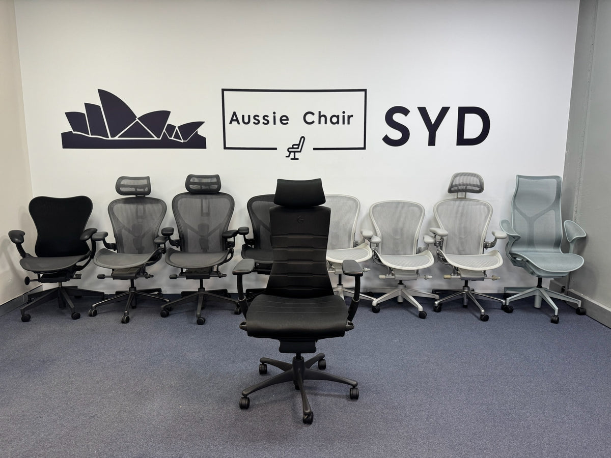 Herman Miller Embody Gaming Chair in Black – front view in Aussie Chair Sydney showroom