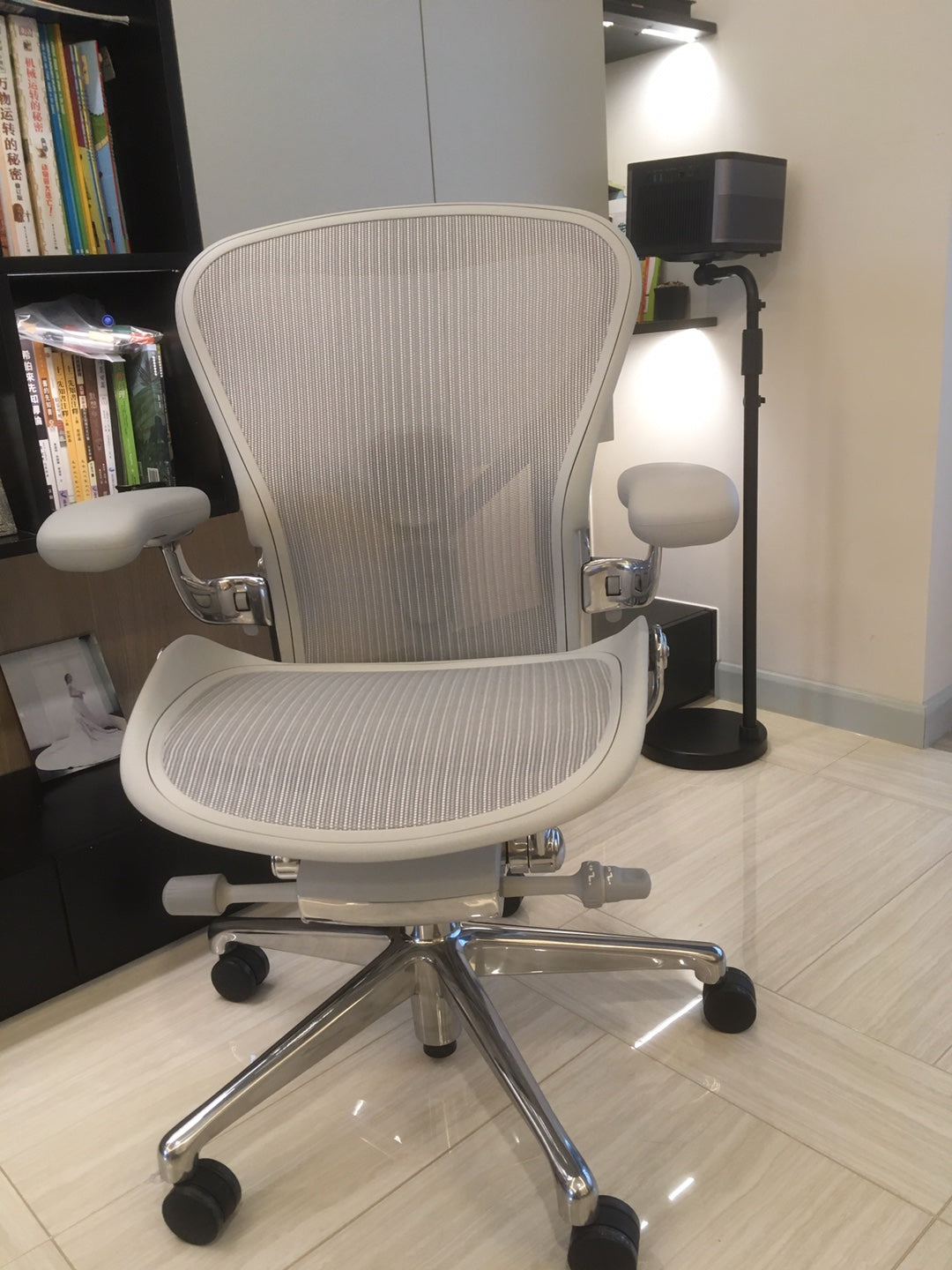 Herman Miller Aeron Chair - Mineral Polished Aluminium base/frame (1 Year Warranty)