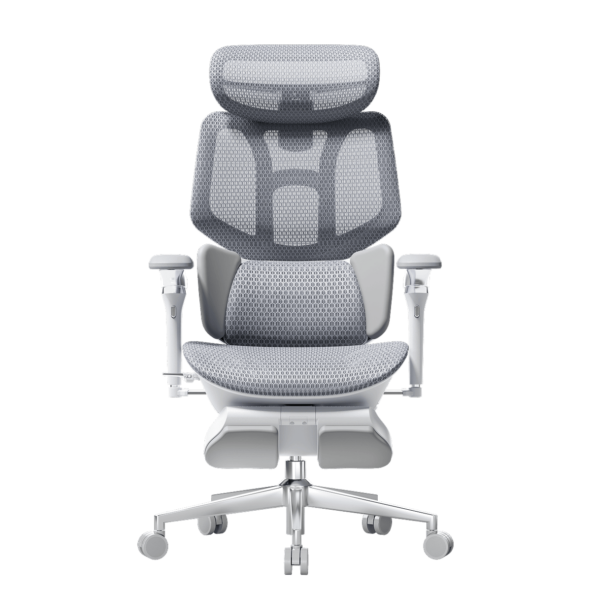 HBADA X7 smart ergonomic chair in Grey, front view