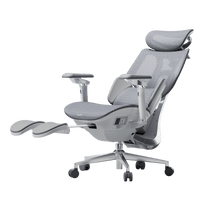 HBADA X7 in Grey, reclined with the footrest extended