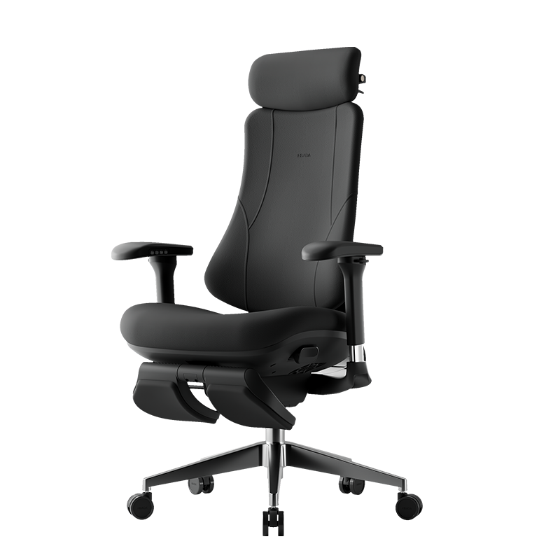 HBADA T8 Max in Black, front three-quarter view with the footrest