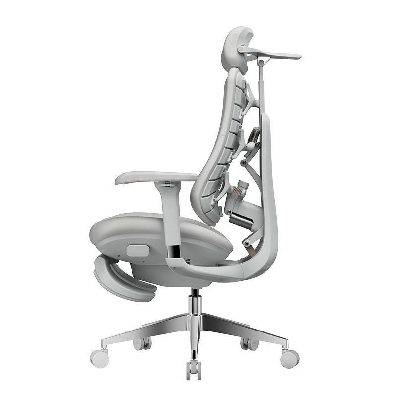 HBADA T8 Max in White, side profile with the footrest out