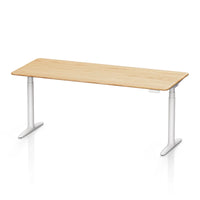 9am Atom Pro Smart Standing Desk — American Ash Top + White Leg, 1800 × 750 mm