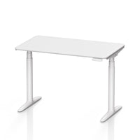 9am Atom Smart Standing Desk — White Top + White Leg, 1100 × 650 mm