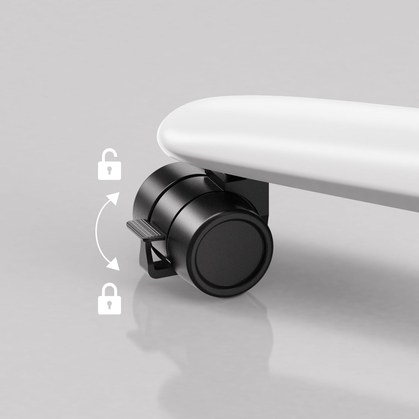 9am M8 Lockable Caster Wheels — locking brake