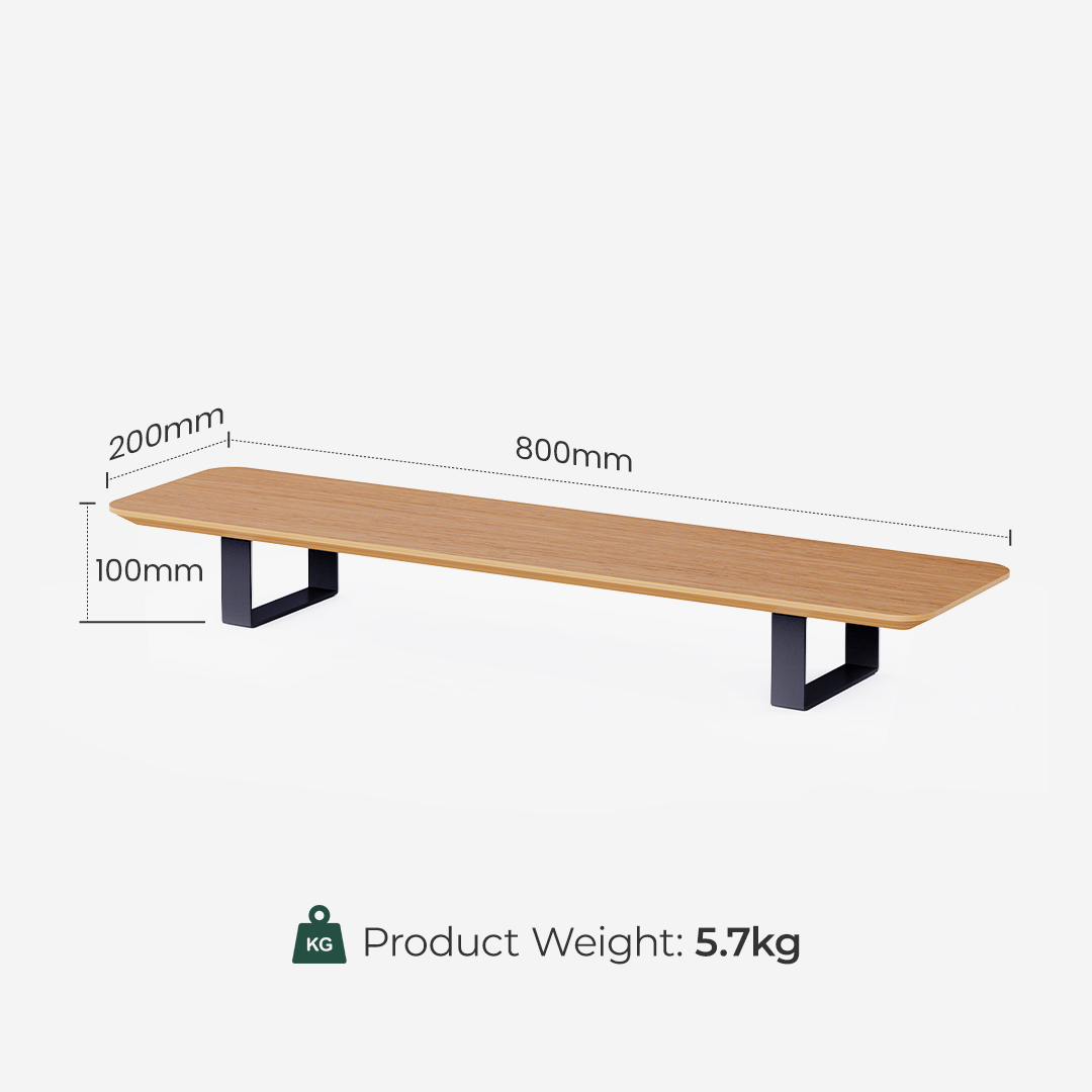 9am Desk Storage Rack Monitor Riser — dimensions