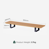 9am Desk Storage Rack Monitor Riser — dimensions