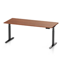 9am Pesk Pro Smart Standing Desk — American Walnut Top + Black Leg, 1800 × 750 mm