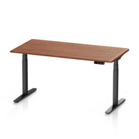 9am Pesk Pro Smart Standing Desk — American Walnut Top + Black Leg, 1500 × 750 mm