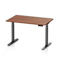 9am Pesk Pro Smart Standing Desk — American Walnut Top + Black Leg, 1200 × 750 mm