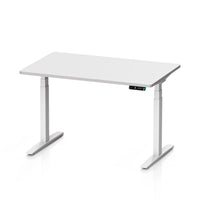 9am Pesk Smart Standing Desk — White Top + White Leg, 1200 × 750 mm