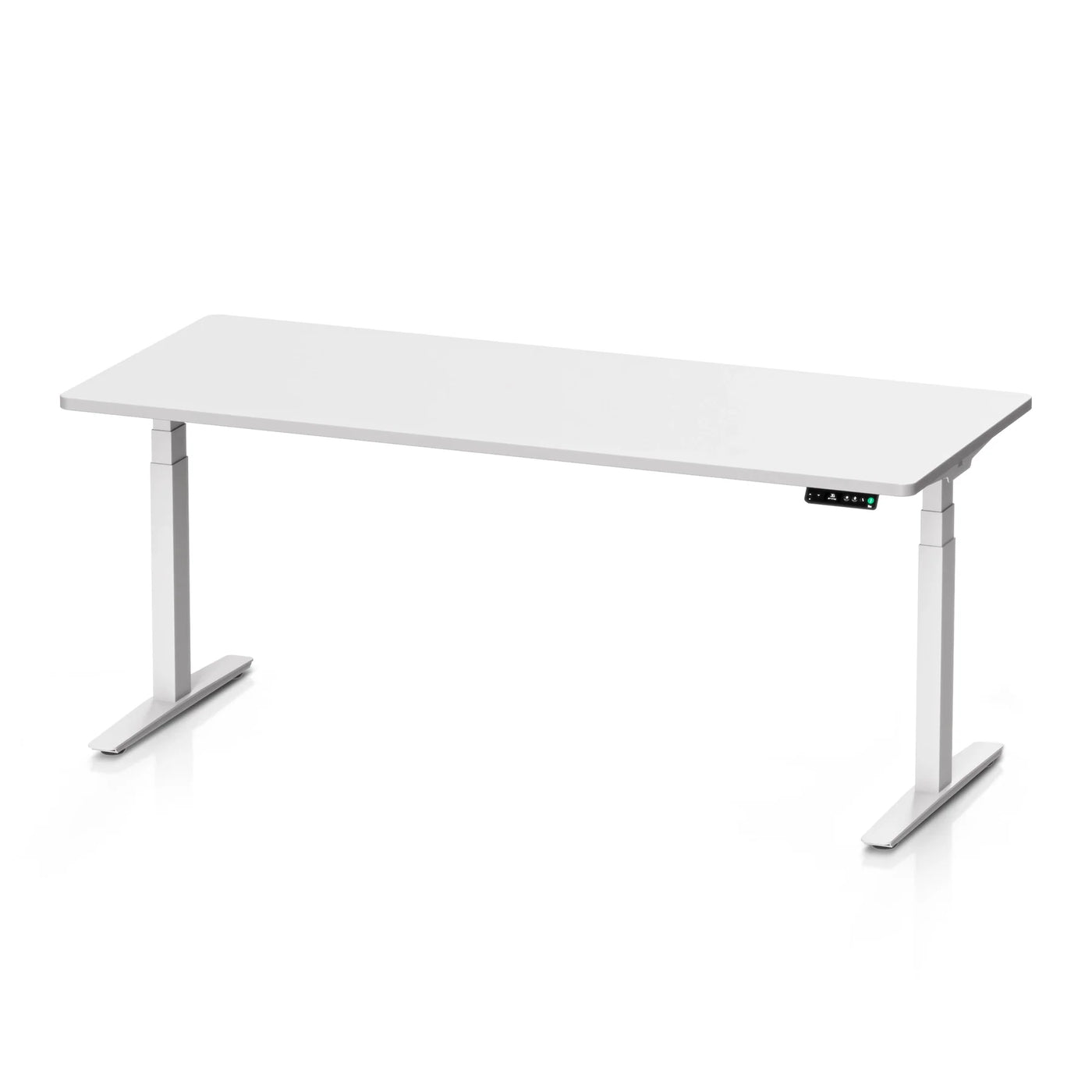 9am Pesk Smart Standing Desk — White Top + White Leg, 1800 × 750 mm