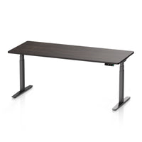 9am Pesk Smart Standing Desk — Dark Oak Top + Black Leg, 1800 × 750 mm