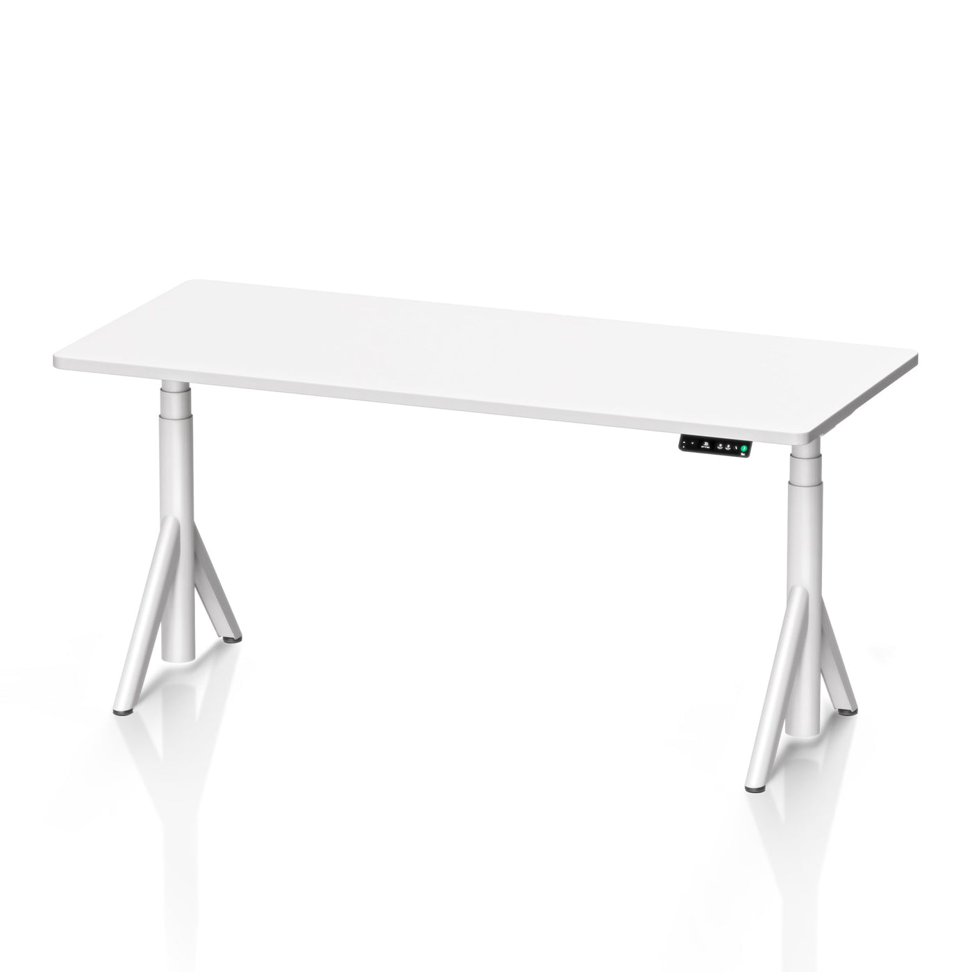9am Robin Pro Smart Standing Desk — White Top + White Leg, 1600 × 700 mm