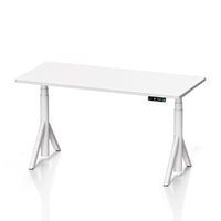 9am Robin Pro Smart Standing Desk — White Top + White Leg