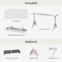 9am Robin Pro Smart Standing Desk — what's in the box