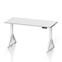 9am Robin Smart Standing Desk — White Top + 2-stage White Legs, 1200 × 600 mm