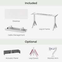 9am Robin Smart Standing Desk — what's in the box