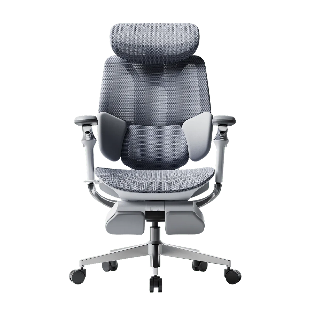 HBADA E3 Pro in Grey with footrest, front view