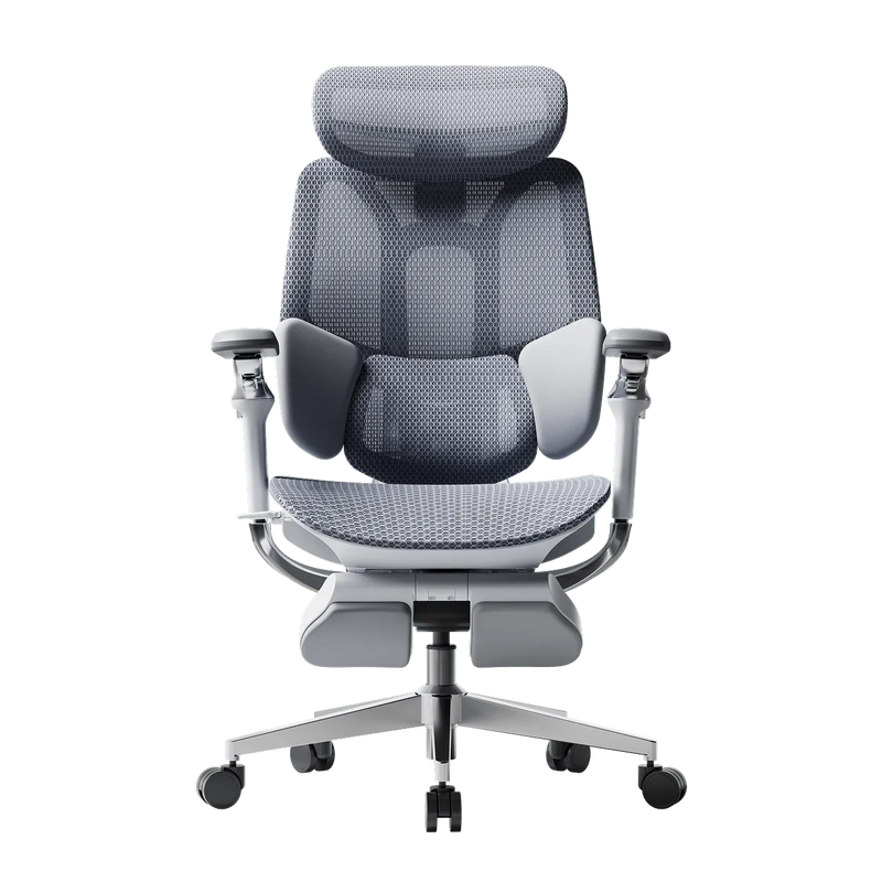 HBADA E3 Pro in Grey with footrest, front view