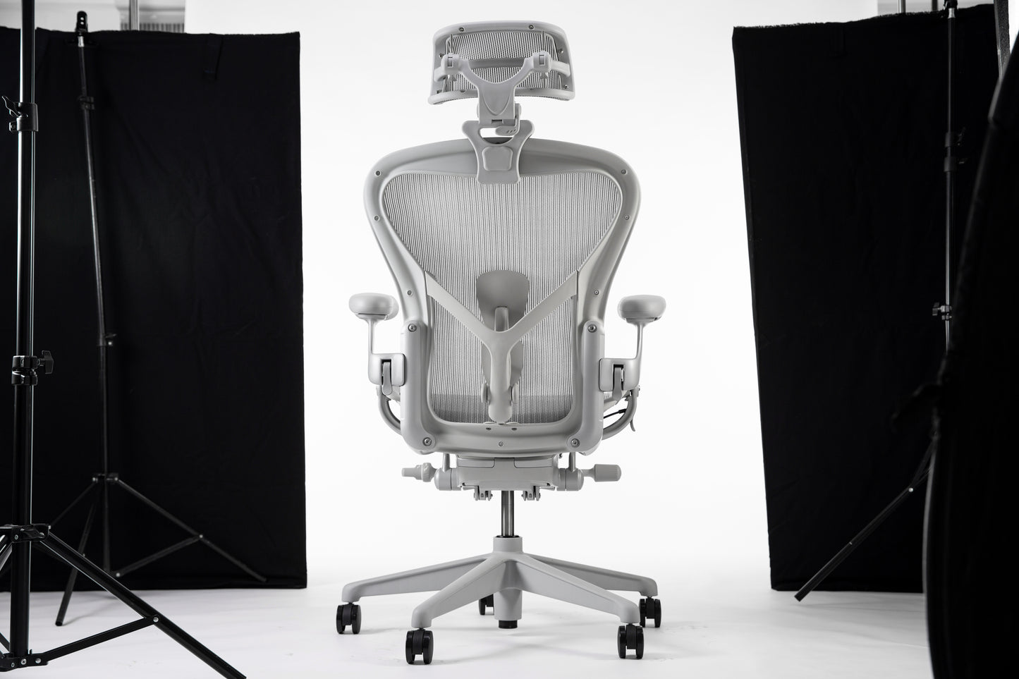 Herman Miller Aeron Chair - Mineral Plastic Base (12 Year Warranty)