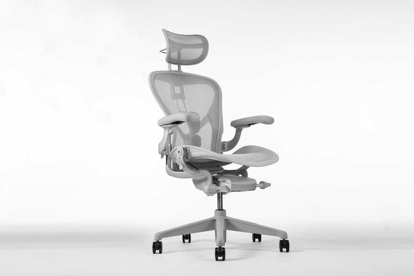 Herman Miller Aeron Chair - Mineral Plastic Base (12 Year Warranty)
