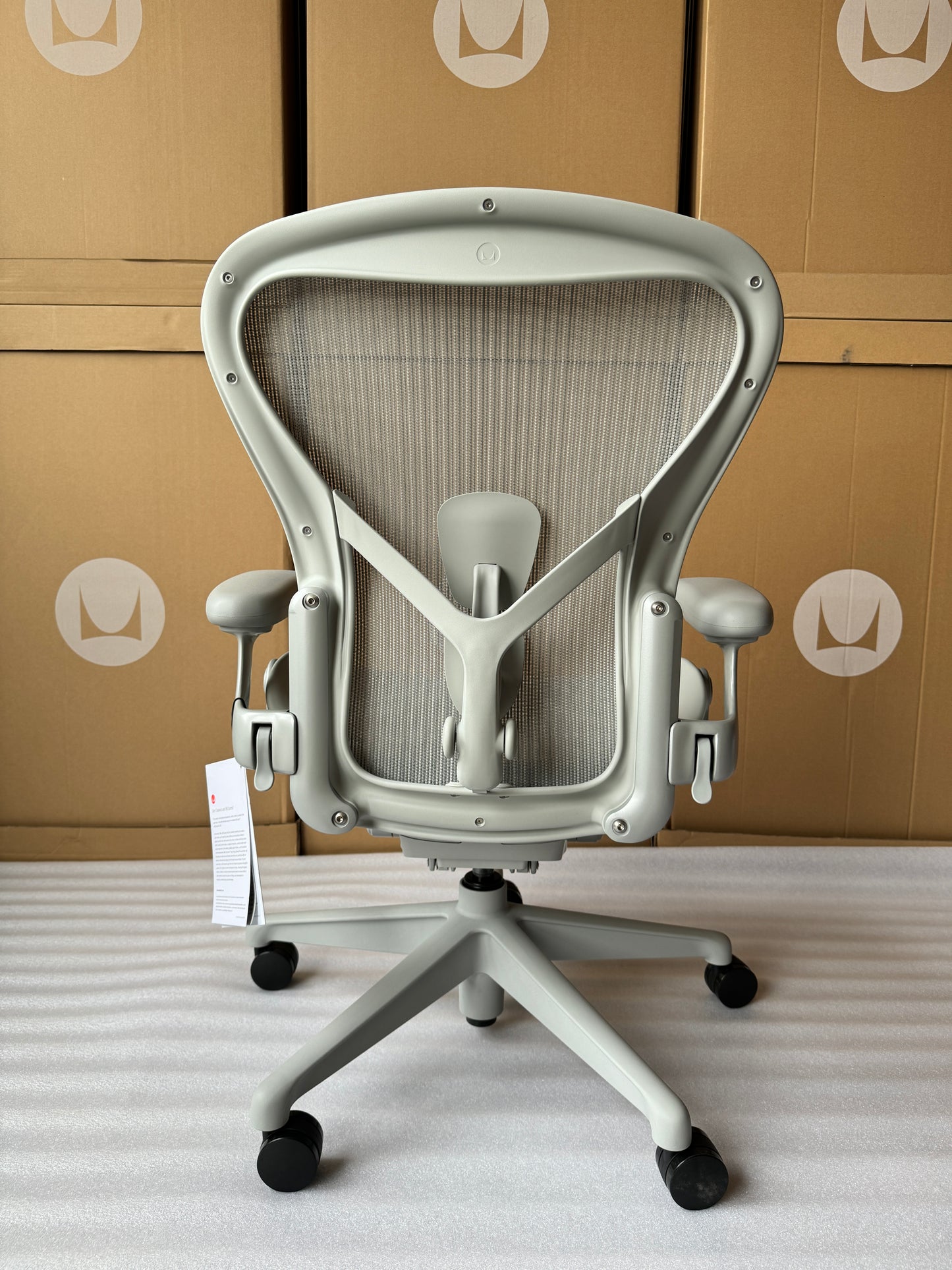 Herman Miller Aeron Chair - Mineral Plastic Base (1 Year Warranty)