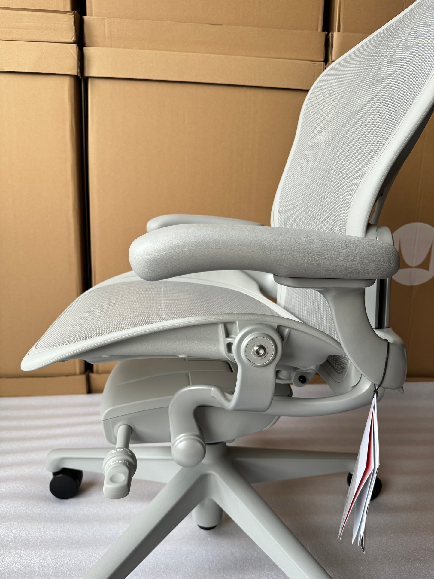 Herman Miller Aeron Chair - Mineral Plastic Base (1 Year Warranty)