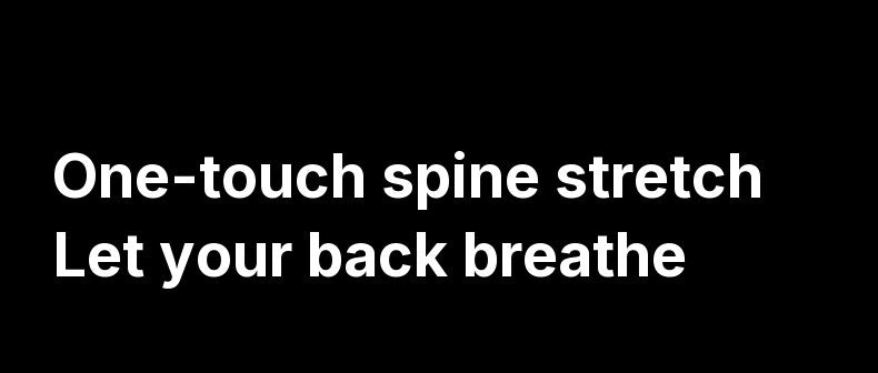 One-touch spine stretch: let your back breathe