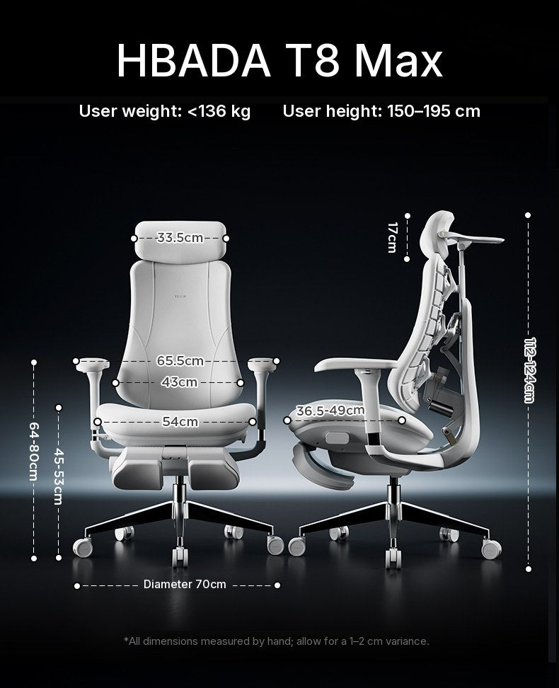 HBADA T8 Max front and side dimension drawing