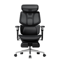 HBADA X7 smart ergonomic chair in Black, front view