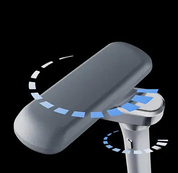 HBADA X7 720° armrest pad shown rotating on its post