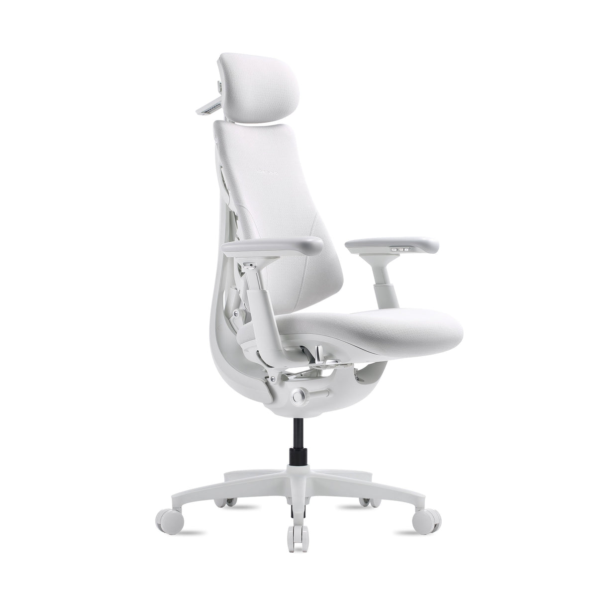 LiberNovo Omni Gen dynamic ergonomic chair in Glacier, front three-quarter view