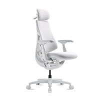 LiberNovo Omni Gen dynamic ergonomic chair in Glacier, front three-quarter view