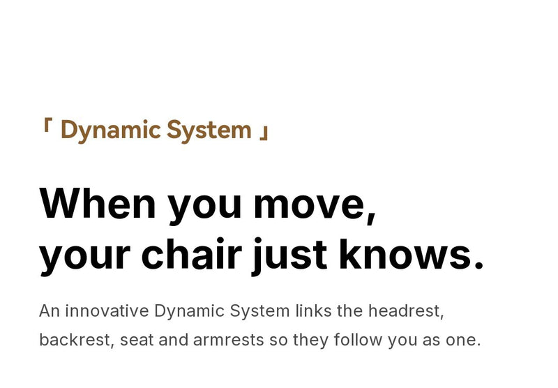 LiberNovo Omni Gen Dynamic System intro: headrest, backrest, seat and armrests move together