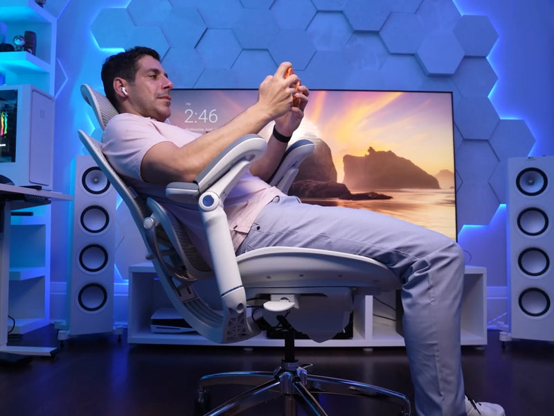 TechGearTalk reclining in the DORO-C300 Pro V2