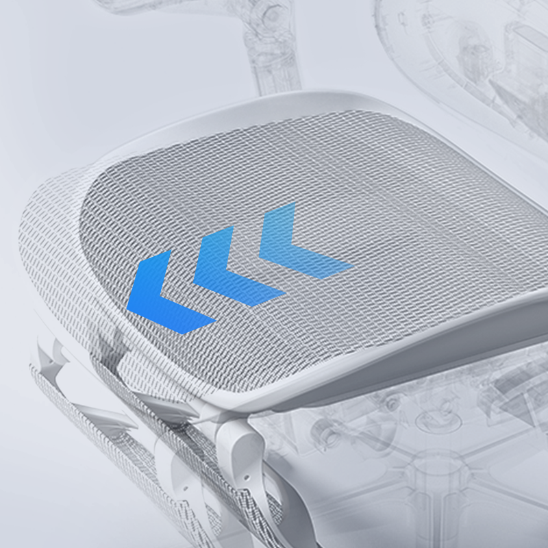 Adjustable pressure-relief mesh seat