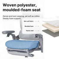 UE FLOW 660 Pro seat: woven polyester over moulded foam on a plastic shell