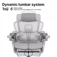 UE FLOW 660 Pro front view showing the Taiji dynamic lumbar system's 6° micro-sway